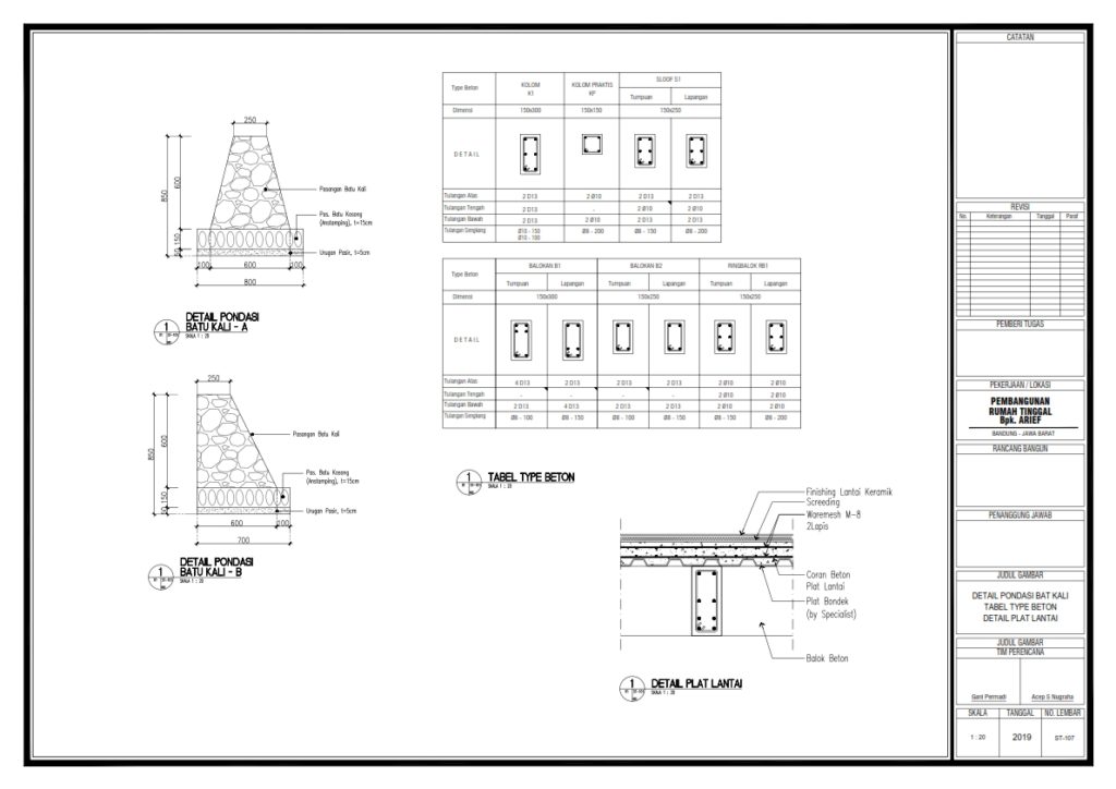  Gambar  Kerja Shop Drawing Jasa Rancang Bangun Rumah 